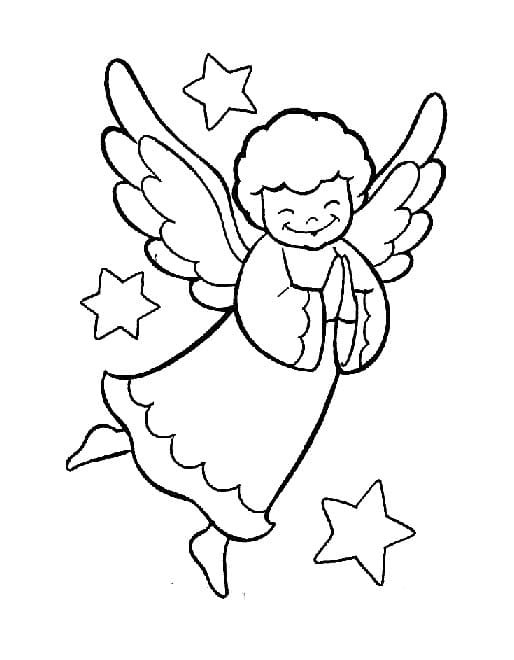 angel drawings for kids with color