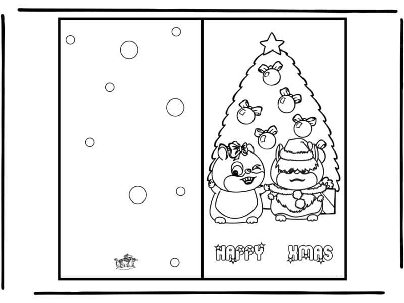 Christmas Card Free For Kids coloring page