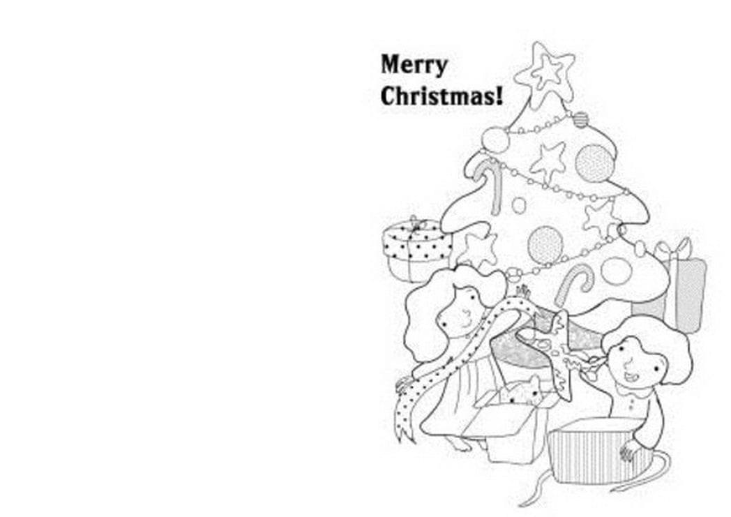 Christmas Card Printable For Kids coloring page