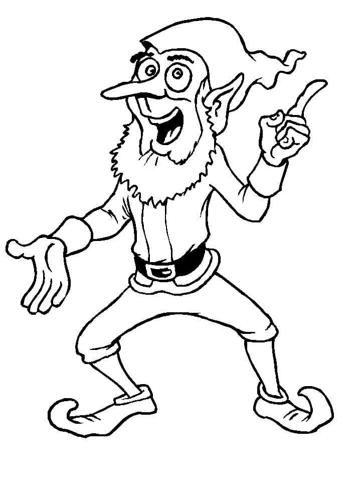 Christmas Elf Image coloring page