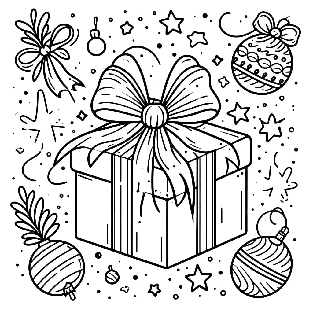 Christmas Gift Image coloring page Download, Print or Color Online