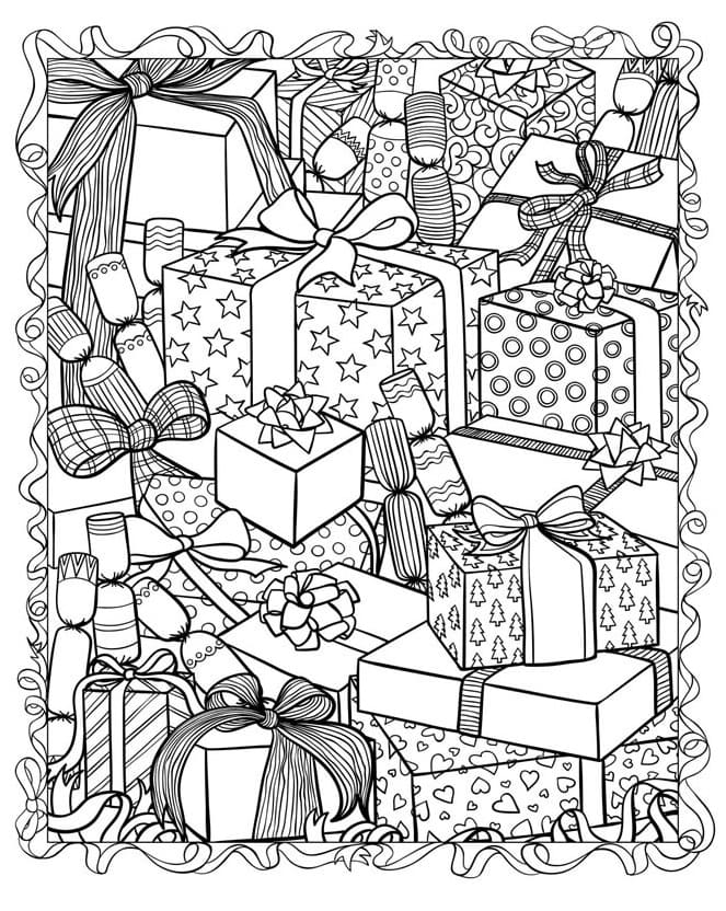 Christmas Gifts for Adults coloring page