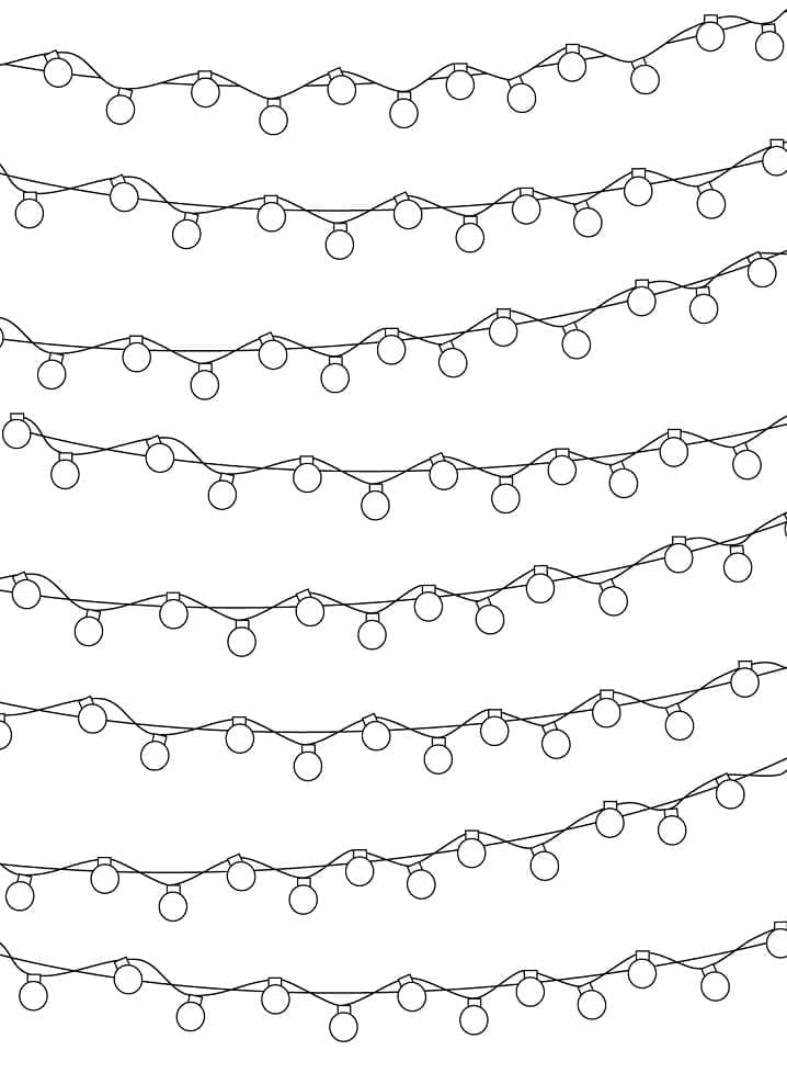 Christmas Lights Free For Kids coloring page