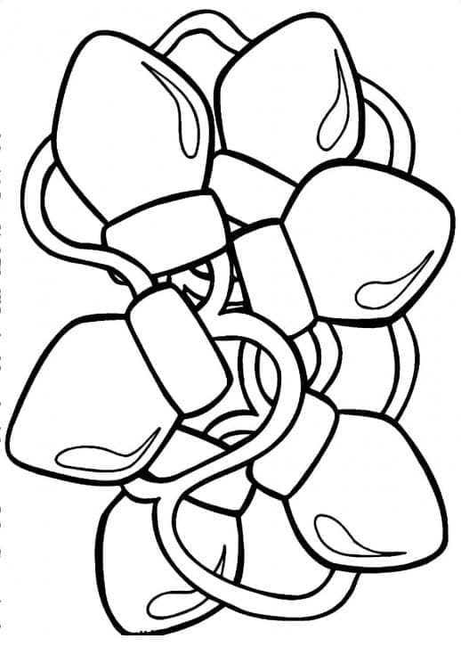 Christmas Lights Sheet 1 coloring page