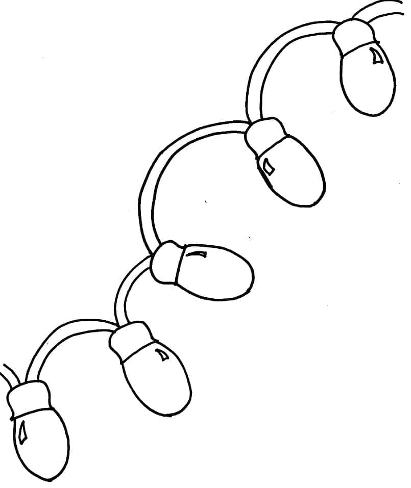 Christmas Lights to Print coloring page