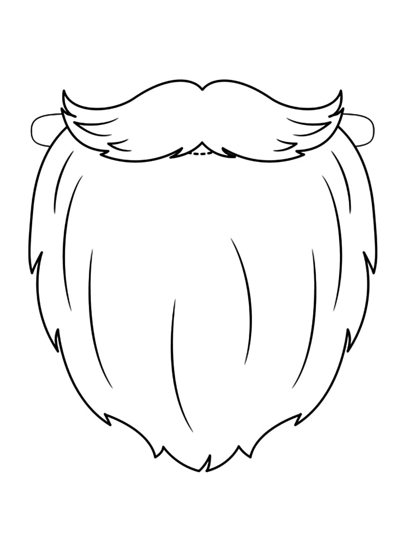 Christmas Santa Beard Mask coloring page - Download, Print or Color ...