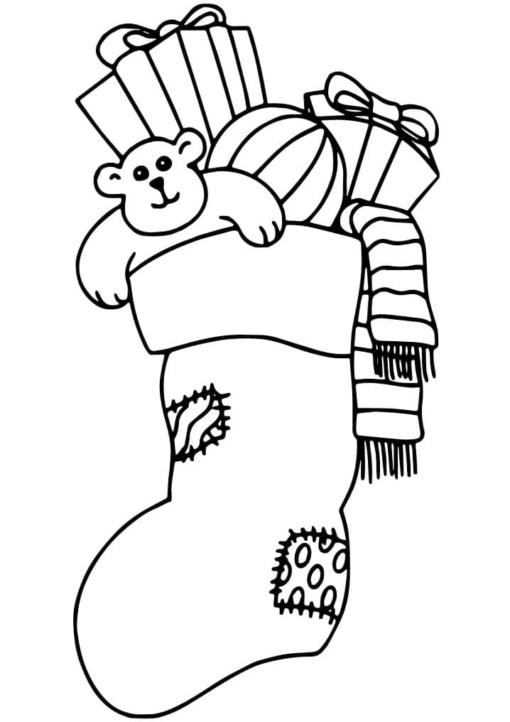 Christmas Stocking Free coloring page