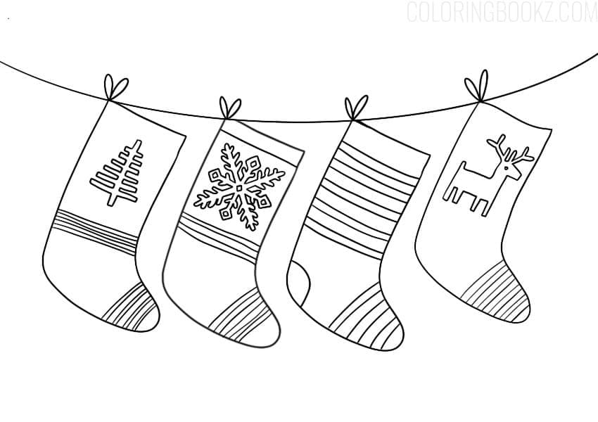 Christmas Stocking Image coloring page