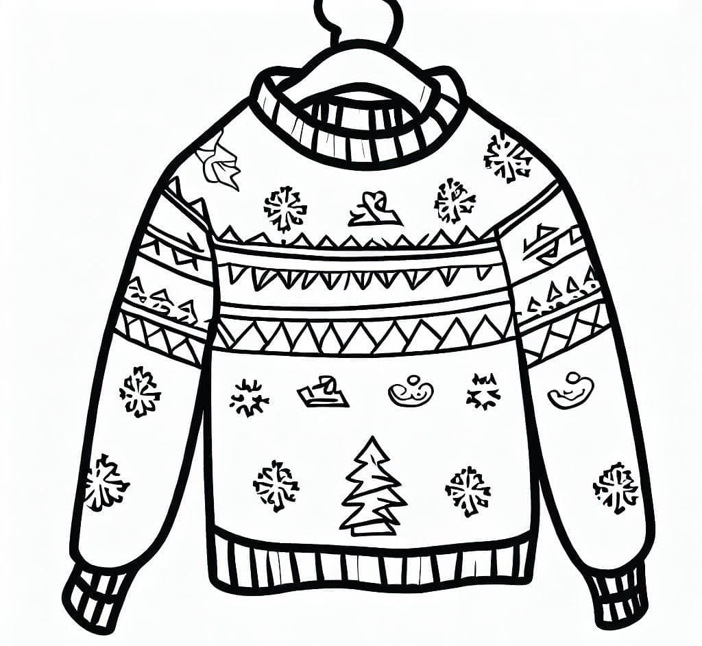 Christmas Sweater for Children coloring page - Download, Print or Color ...