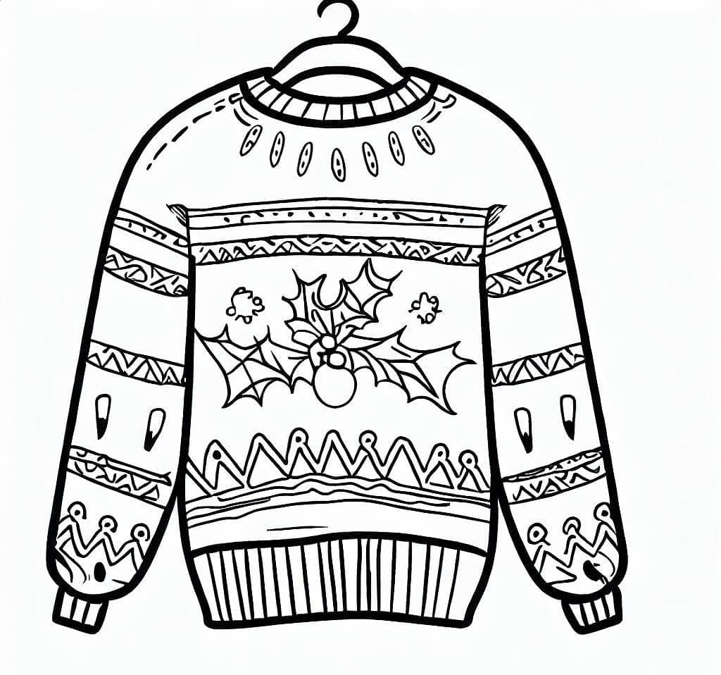 Christmas Sweater For Kids coloring page - Download, Print or Color ...