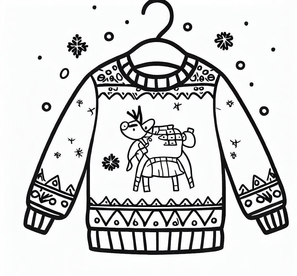 Christmas Sweater Printable coloring page - Download, Print or Color ...