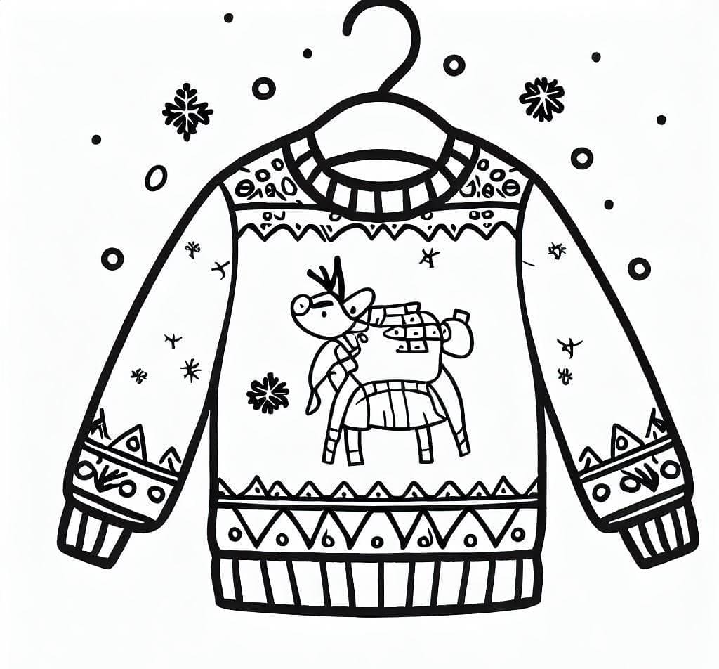 Christmas Sweater Printable Coloring Page Download Print Or Color