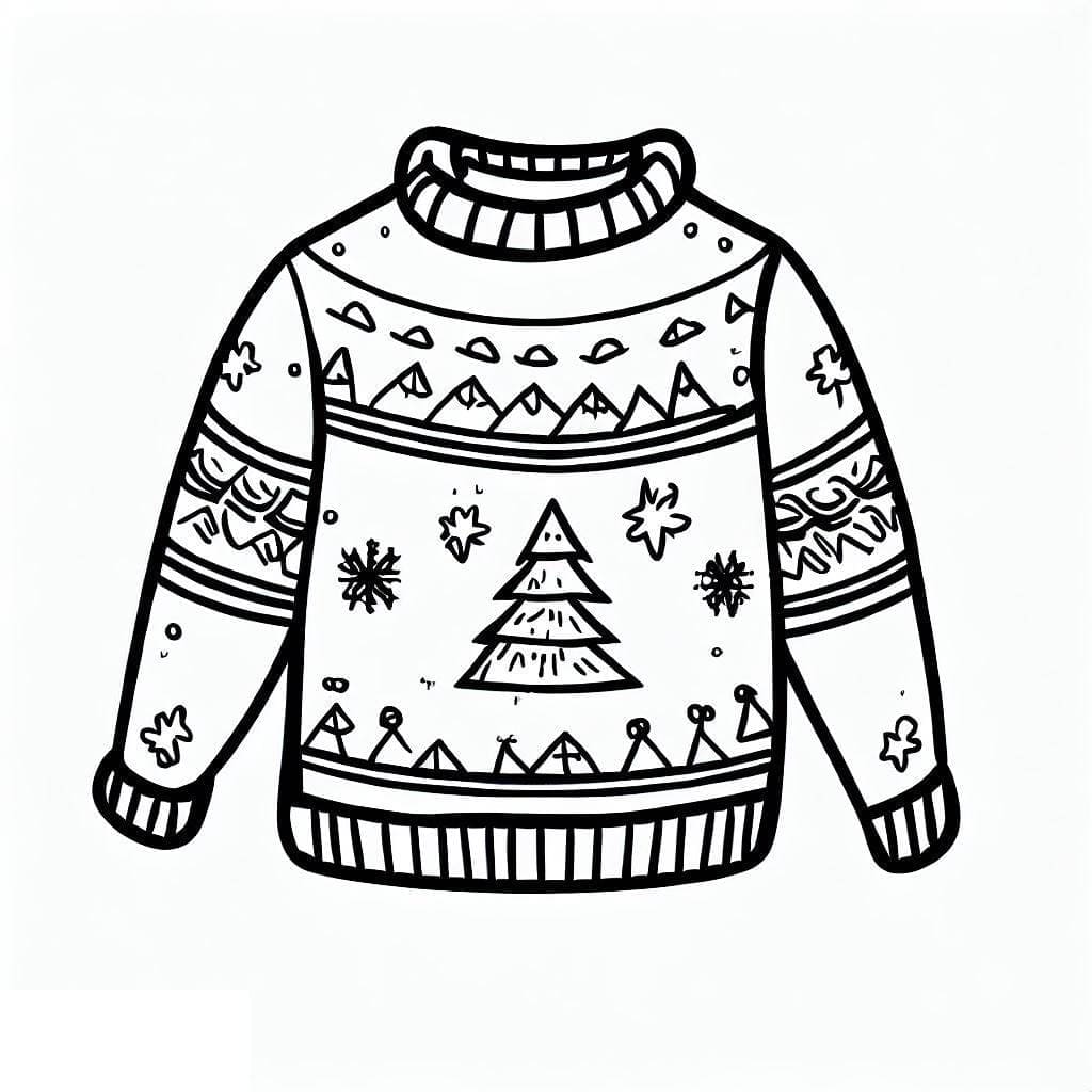 Christmas Sweater to Print coloring page - Download, Print or Color ...