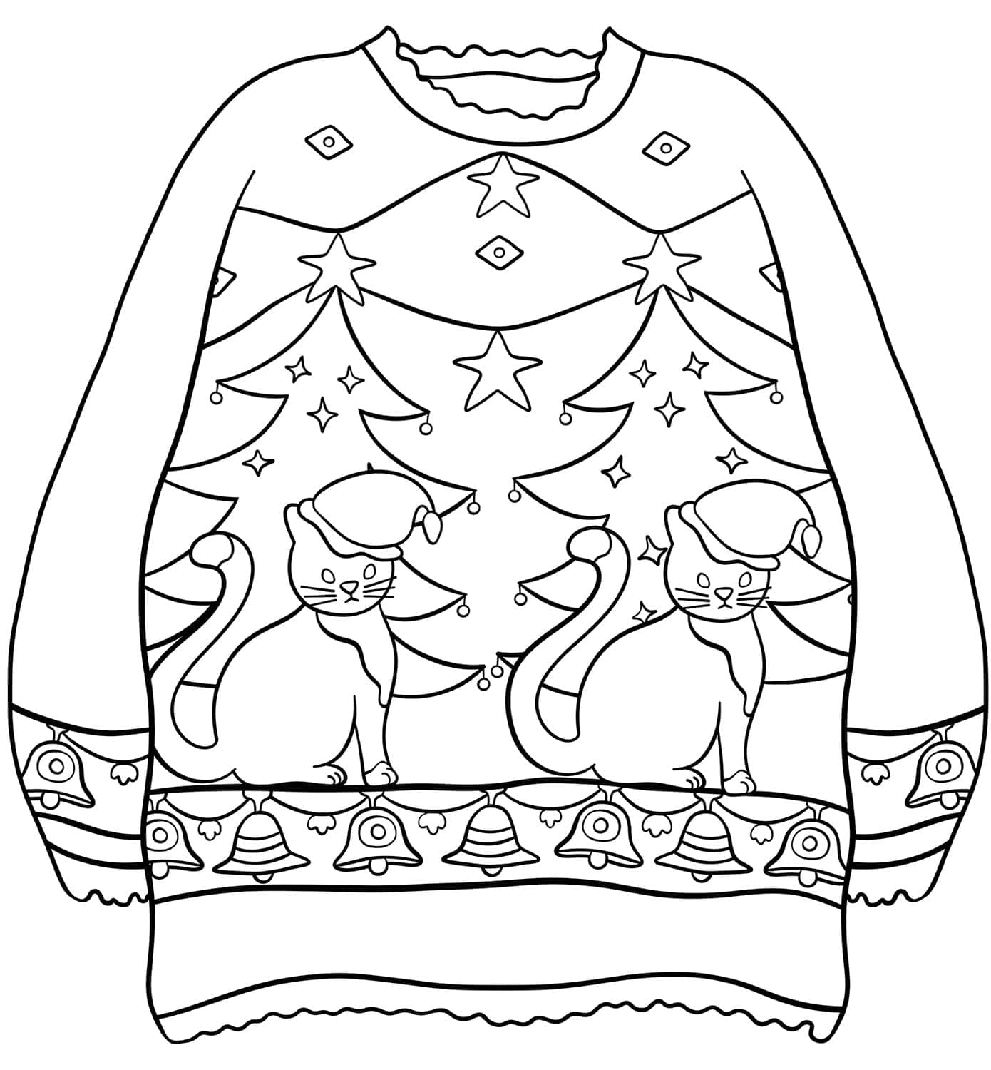 Christmas Sweater with Cats