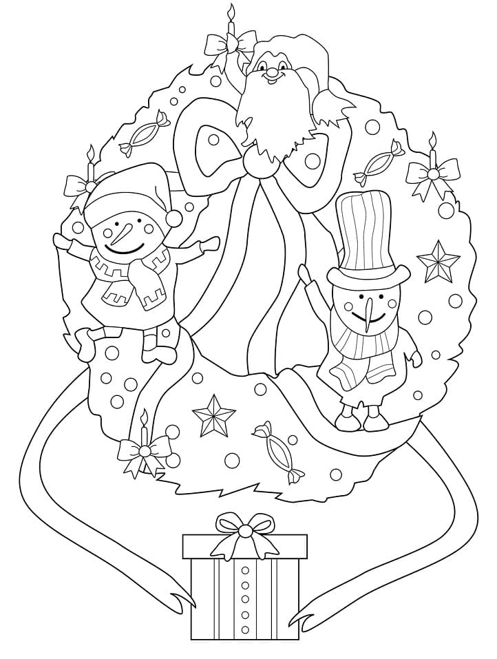 Christmas Wreath to Print