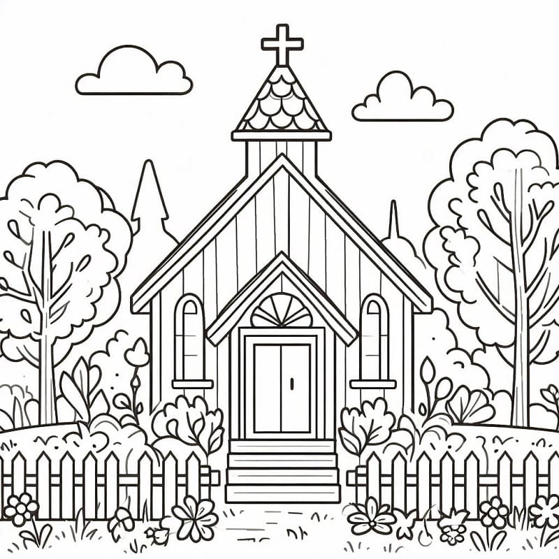 Church Free Printable Coloring Page Download Print Or Color Online For Free