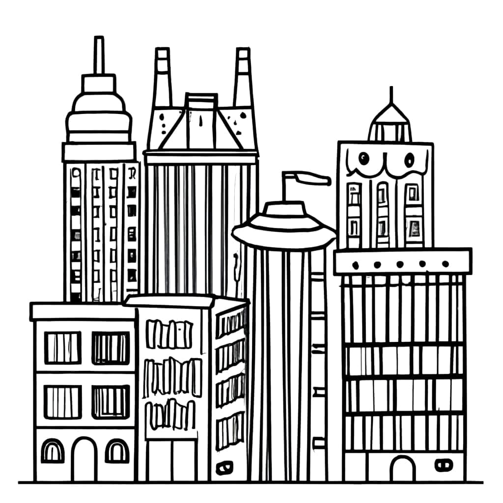 City Printable Coloring Page Download Print Or Color Online For Free