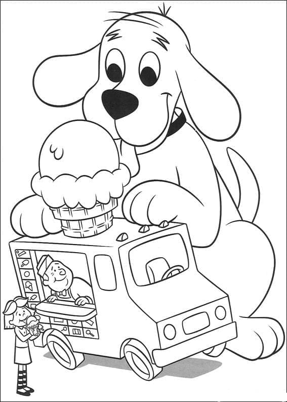 Clifford and Ice Cream Truck coloring page - Download, Print or Color ...