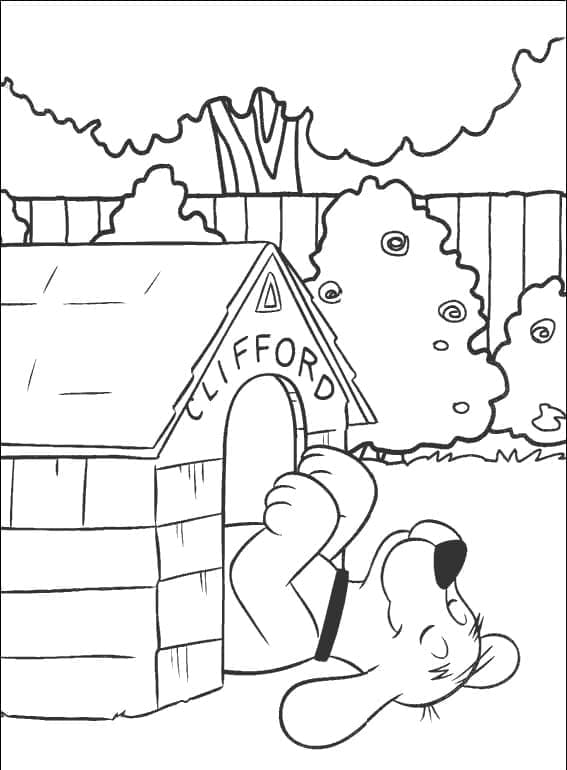 Clifford Fun coloring page