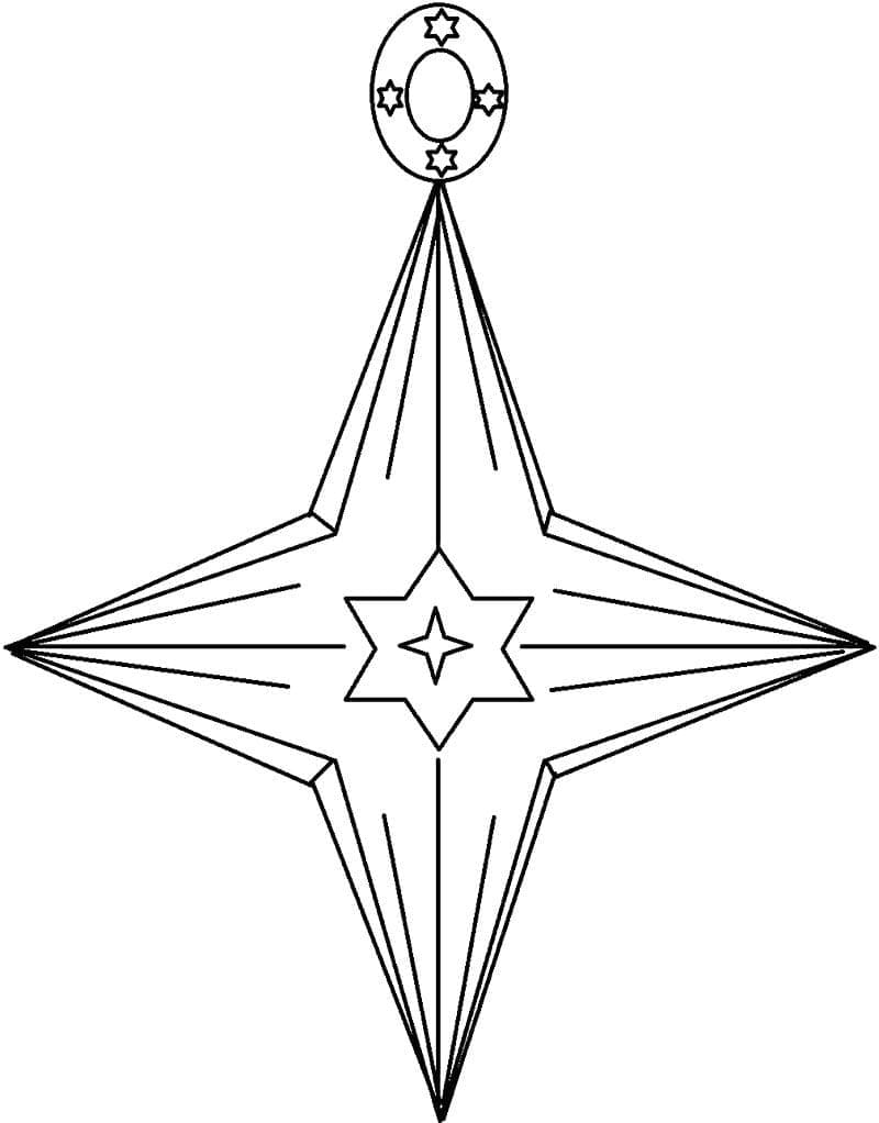 Cool Christmas Star coloring page