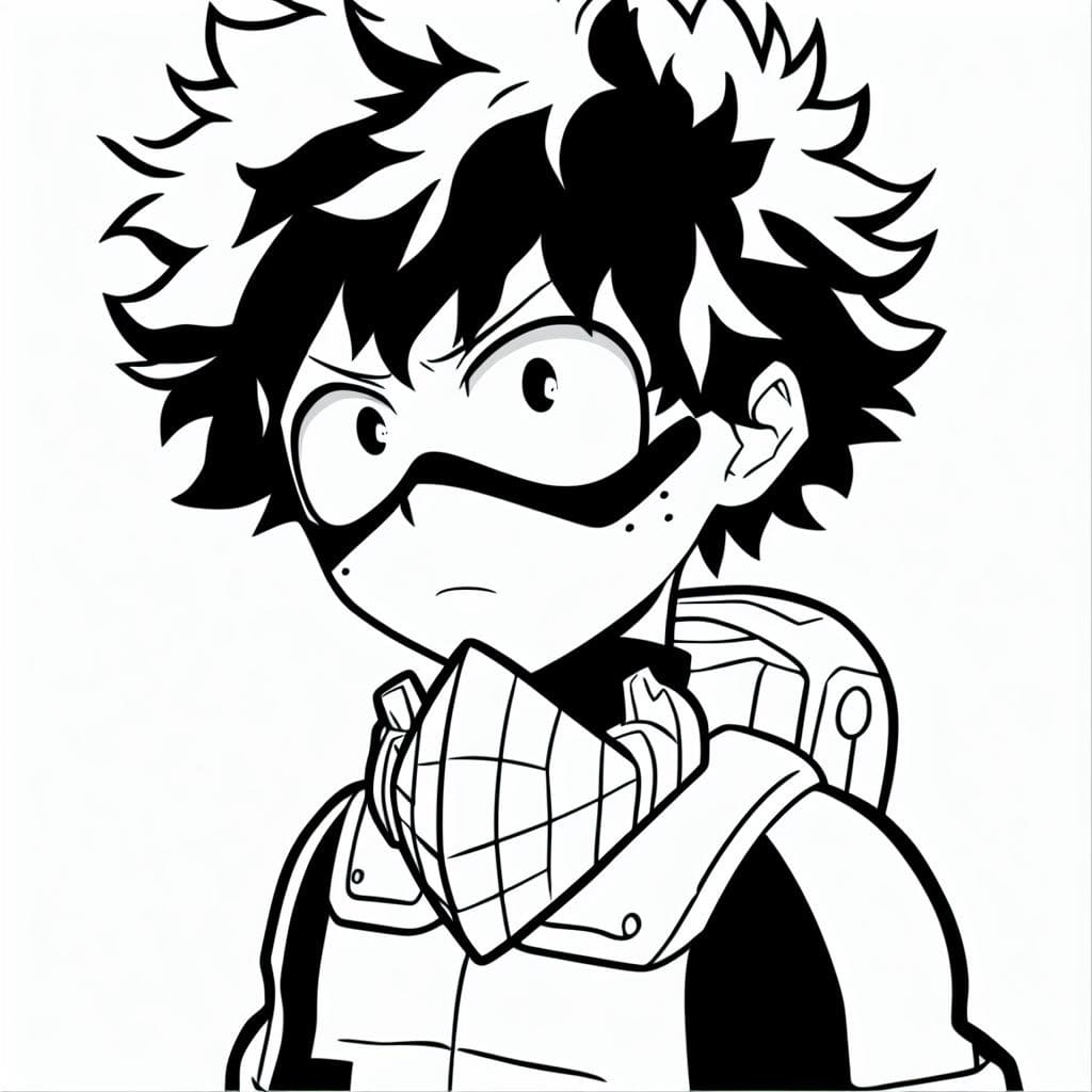 Cool Deku coloring page - Download, Print or Color Online for Free