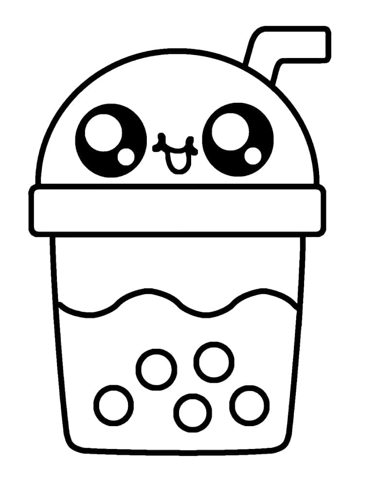 Cute Boba Tea Printable Coloring Page Download Print Or Color Online For Free 