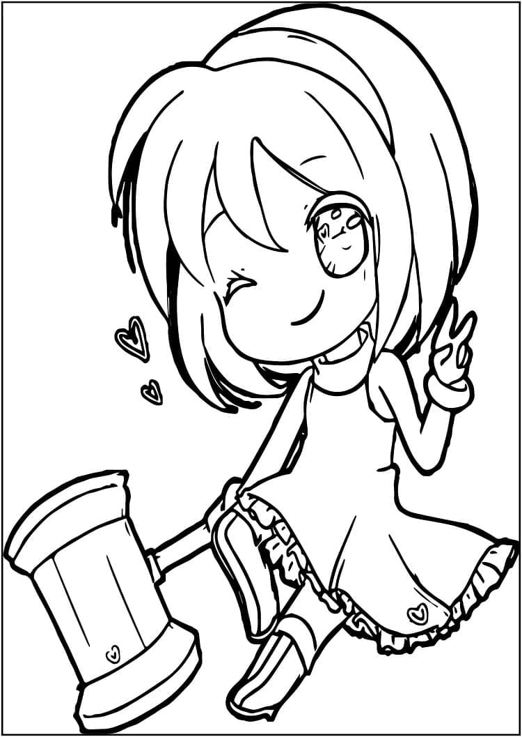 Cute Chibi Girl coloring page