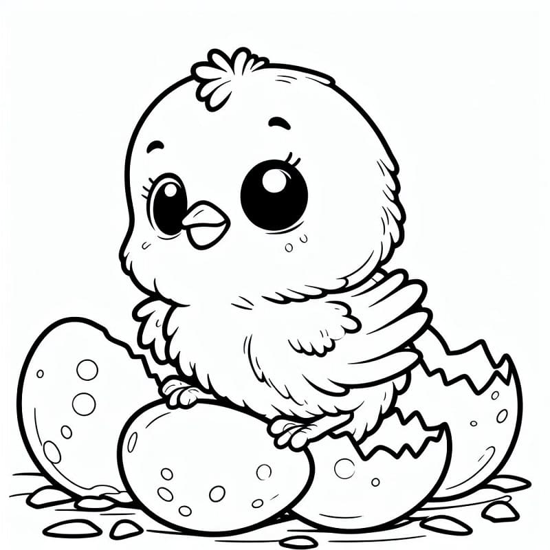 Cute Chick Image coloring page - Download, Print or Color Online for Free