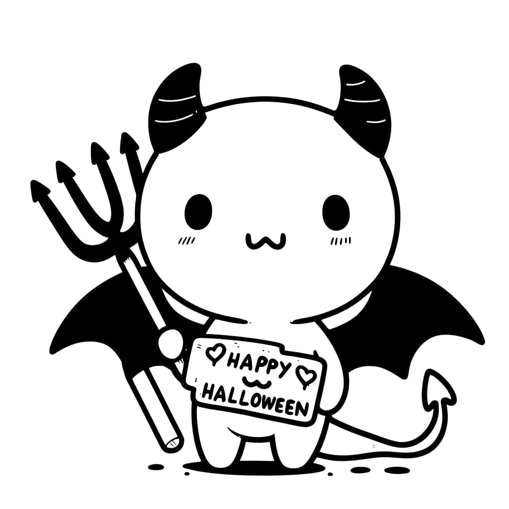 Cute Demon coloring page - Download, Print or Color Online for Free
