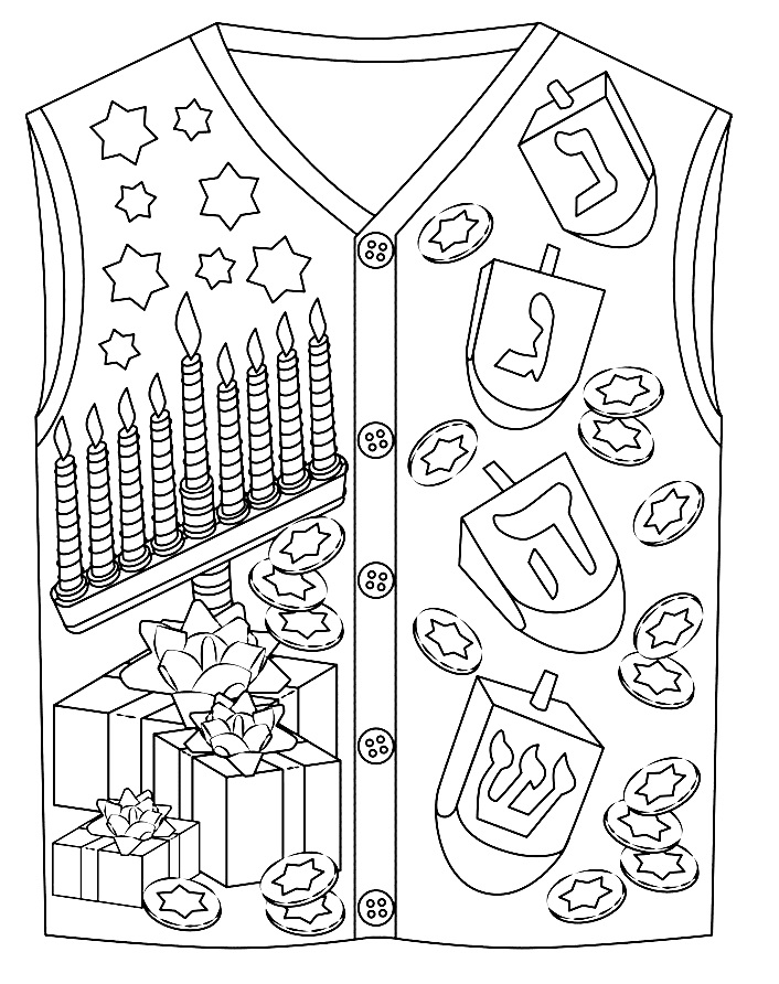 Cute Ugly Christmas Sweater coloring page