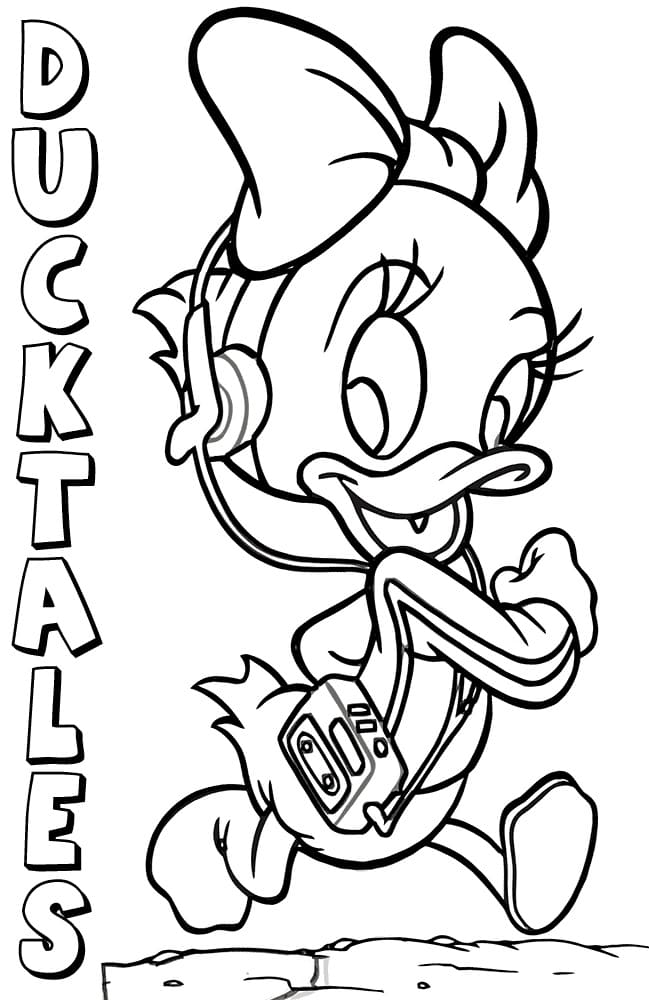 Cute Webby Vanderquack coloring page