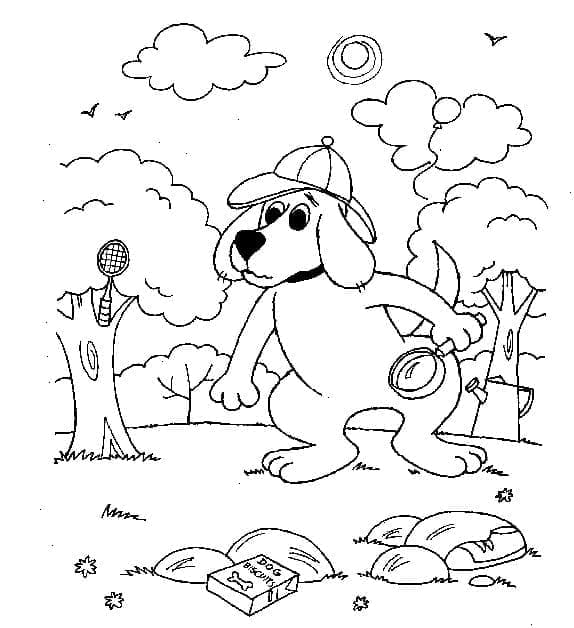 Detective Clifford coloring page - Download, Print or Color Online for Free