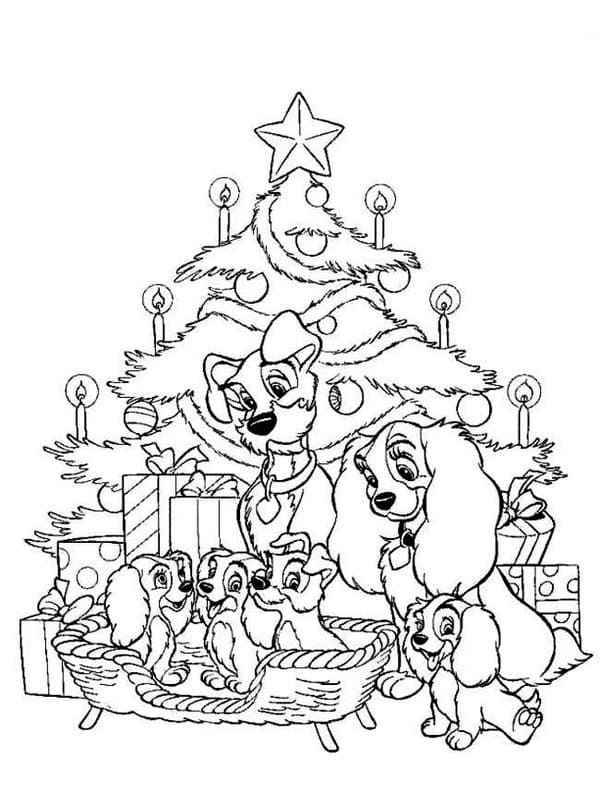 35+ Disney Christmas Coloring Pages Printable