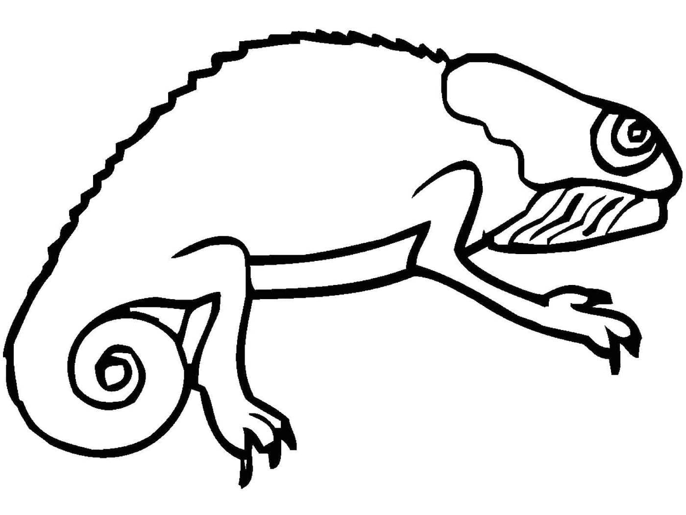 Drawing of Chameleon coloring page - Download, Print or Color Online