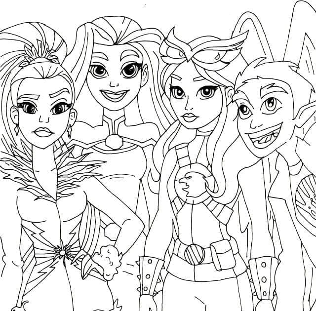 Drawing of DC Super Hero Girls