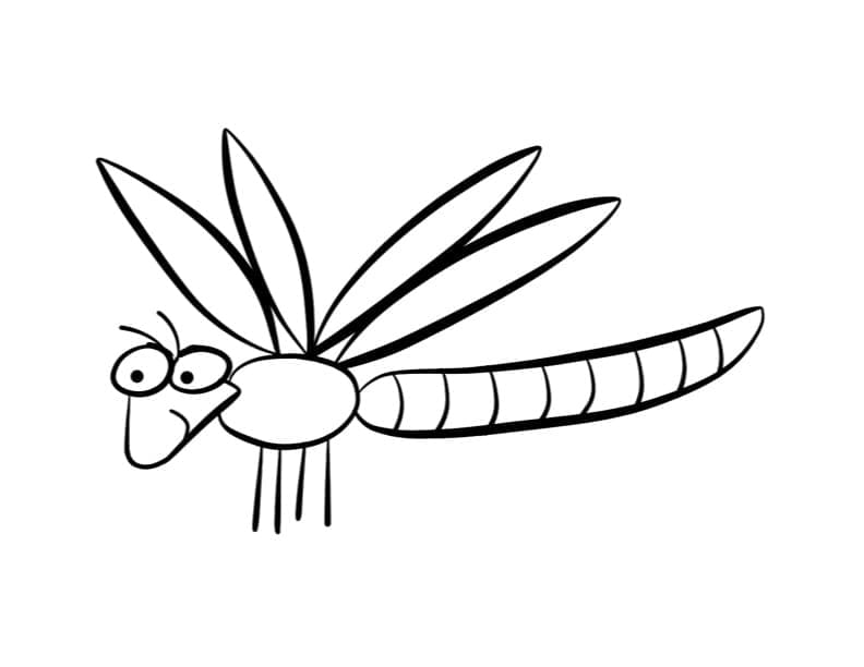 Drawing of Dragonfly coloring page