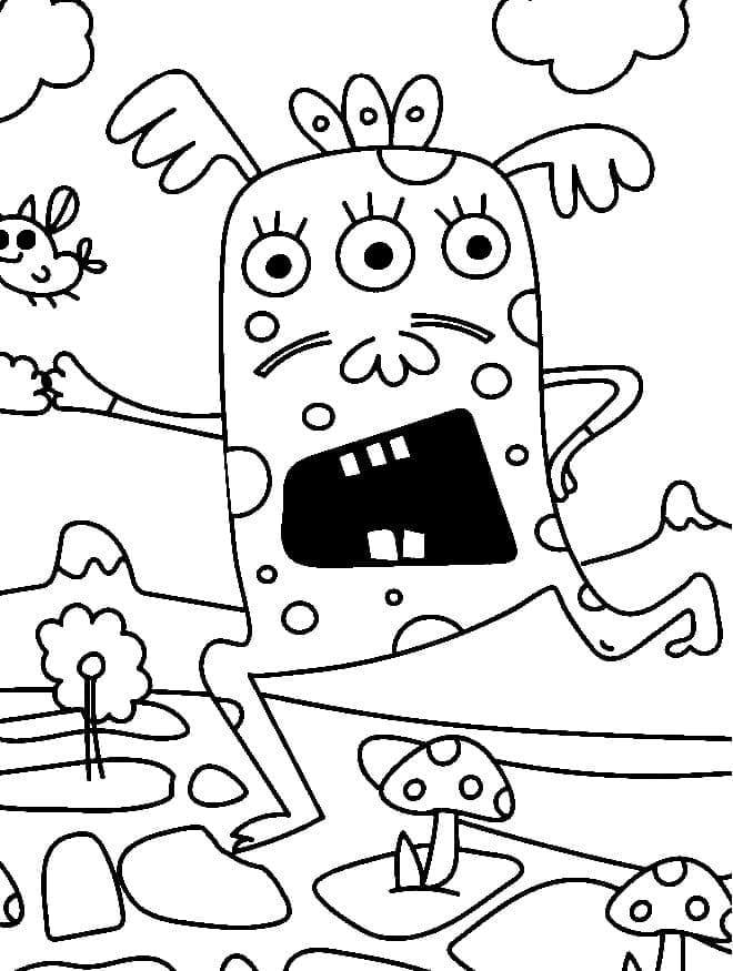 Drawing of Monster coloring page - Download, Print or Color Online for Free