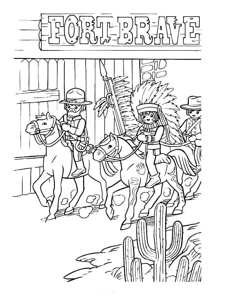 Drawing of Playmobil coloring page