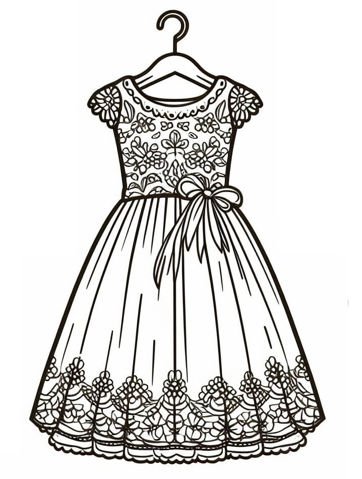 Dress Free For Girl coloring page