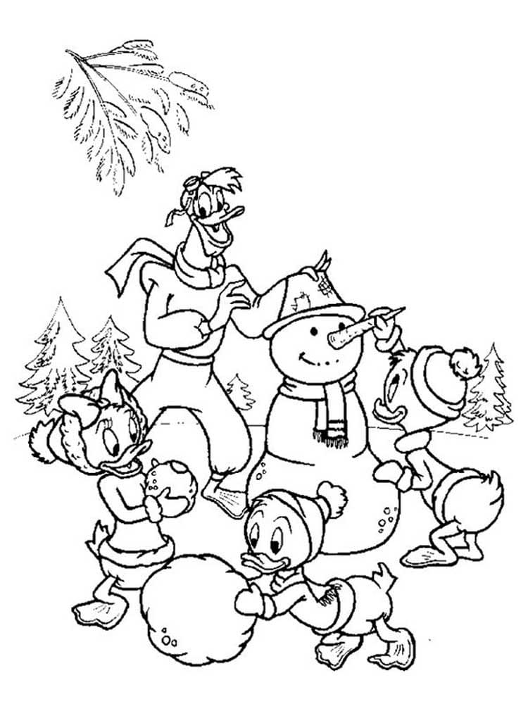 Ducktales Winter coloring page