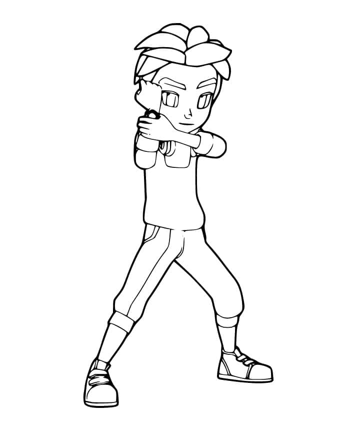 Dylan from Tobot coloring page