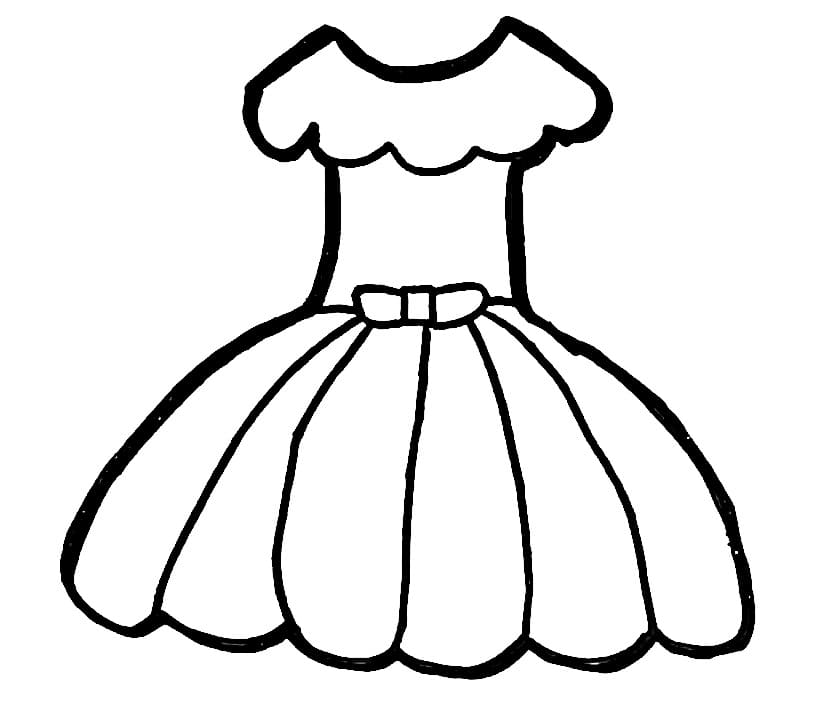 Easy Dress coloring page