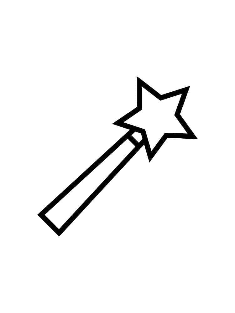 Easy Magic Wand coloring page