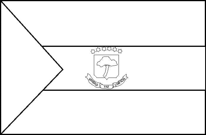 Flag of Equatorial Guinea Image coloring page