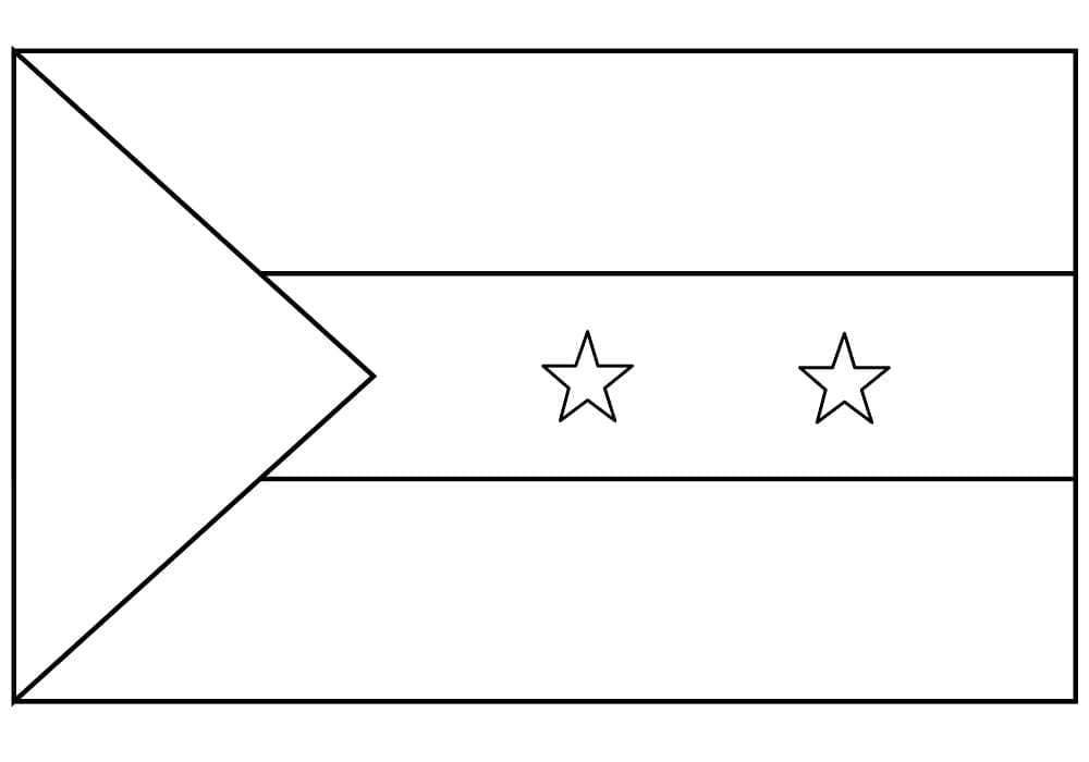 Flag of São Tomé and Príncipe coloring page