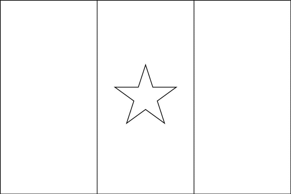 Flag of Senegal Image coloring page