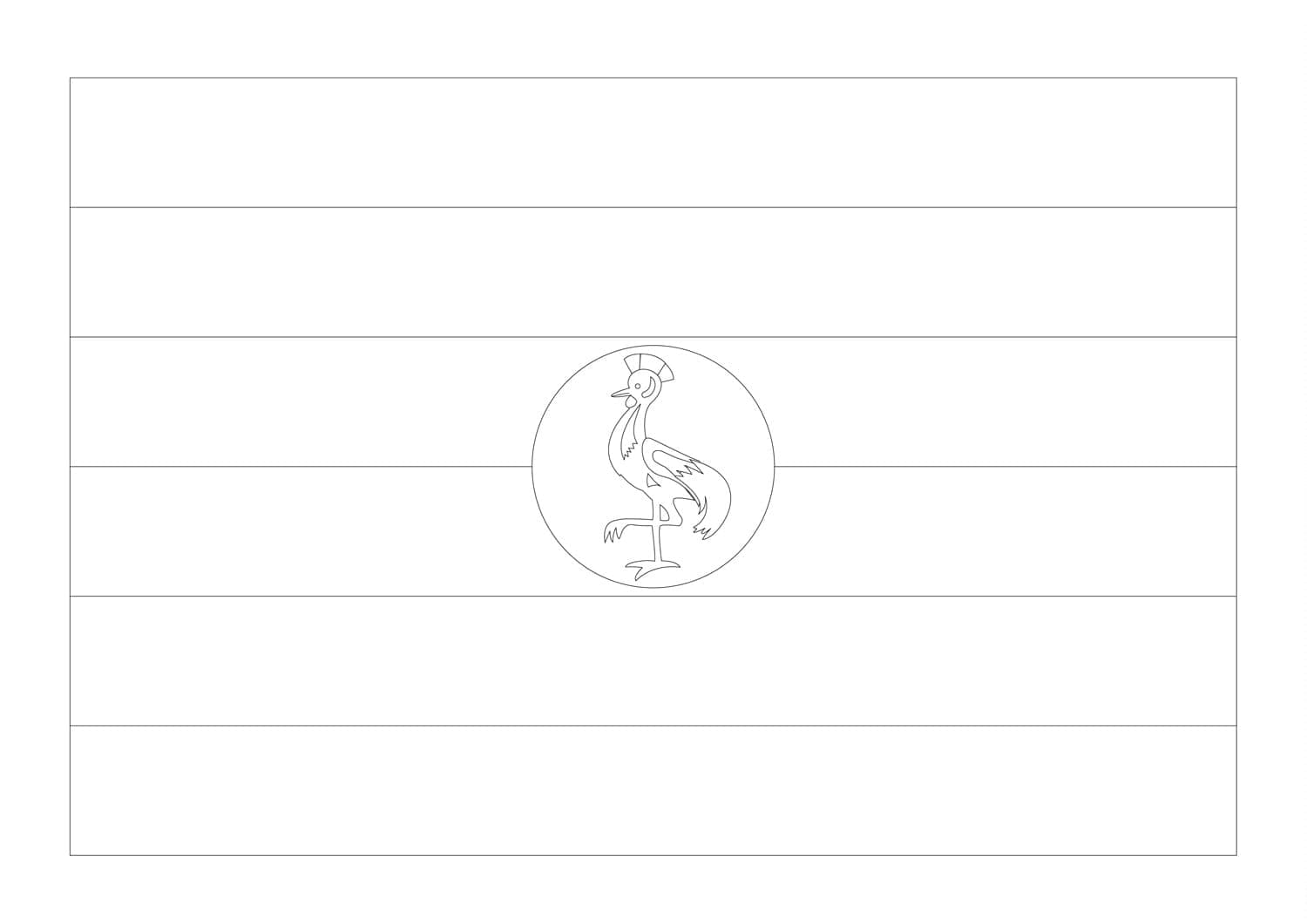Flag Of Uganda Coloring Page Download Print Or Color Online For Free