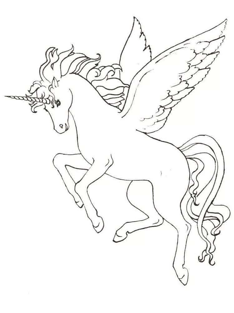 Flying Alicorn coloring page