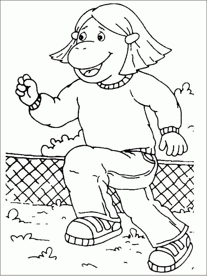 Francine from Arthur coloring page