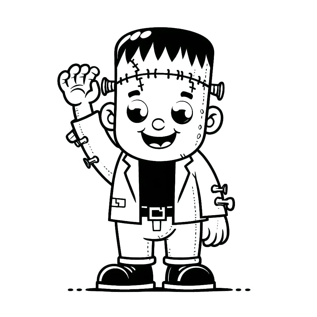 Frankenstein is Waving Hand coloring page - Download, Print or Color ...